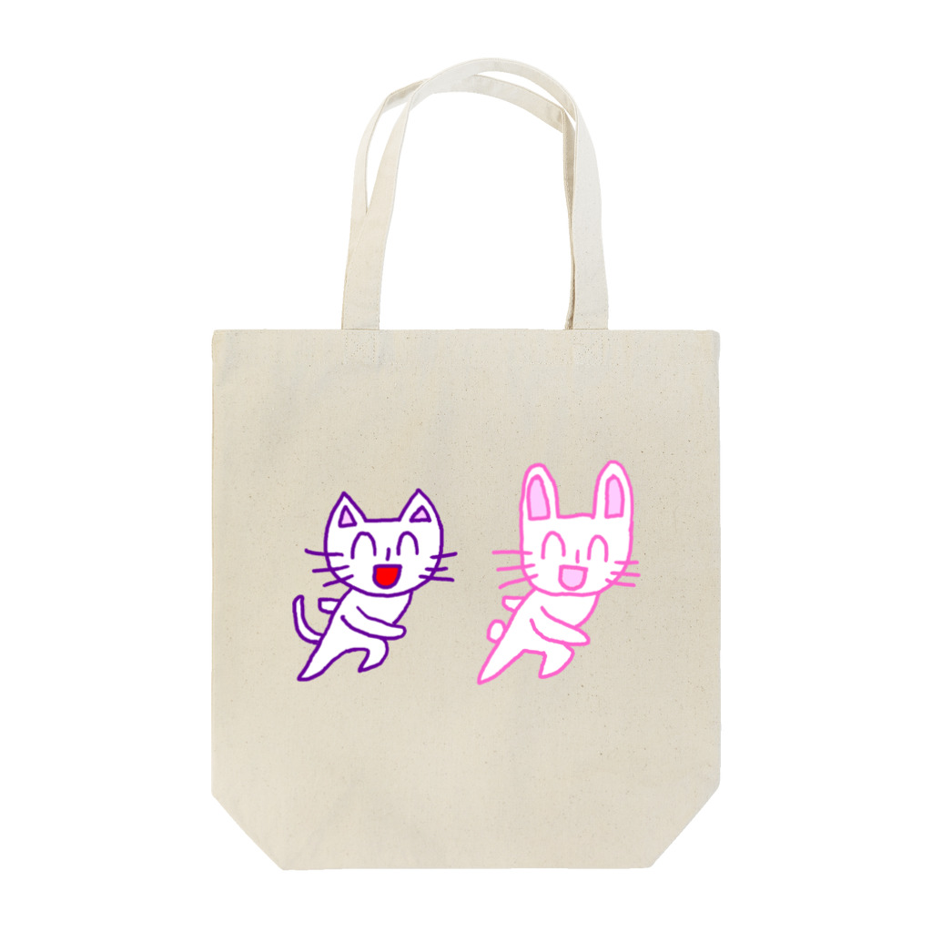 フセサクの走るネコとウサギ Tote Bag