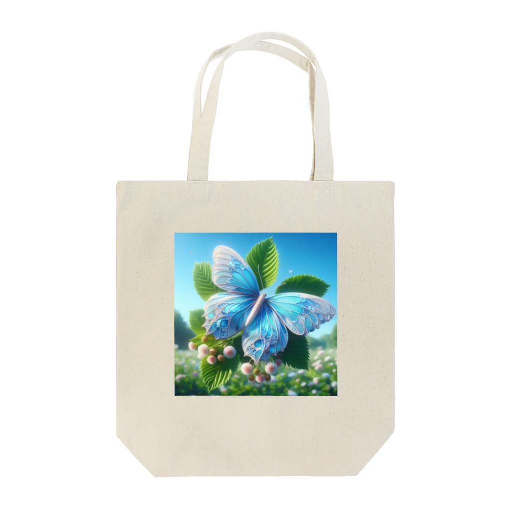 Chihiro0318の水色に舞う美しい蝶々 Tote Bag