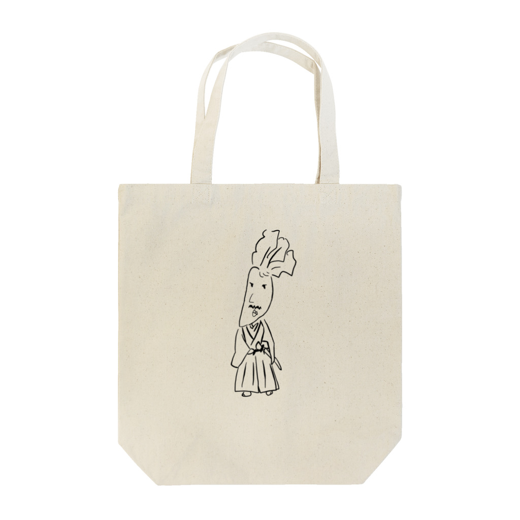 mamemintoのDAIKONZAMURAI Tote Bag