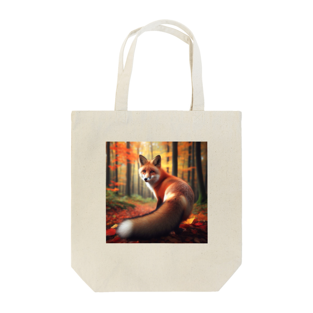 終わらない夢🌈の秋の森のキツネ🦊 Tote Bag