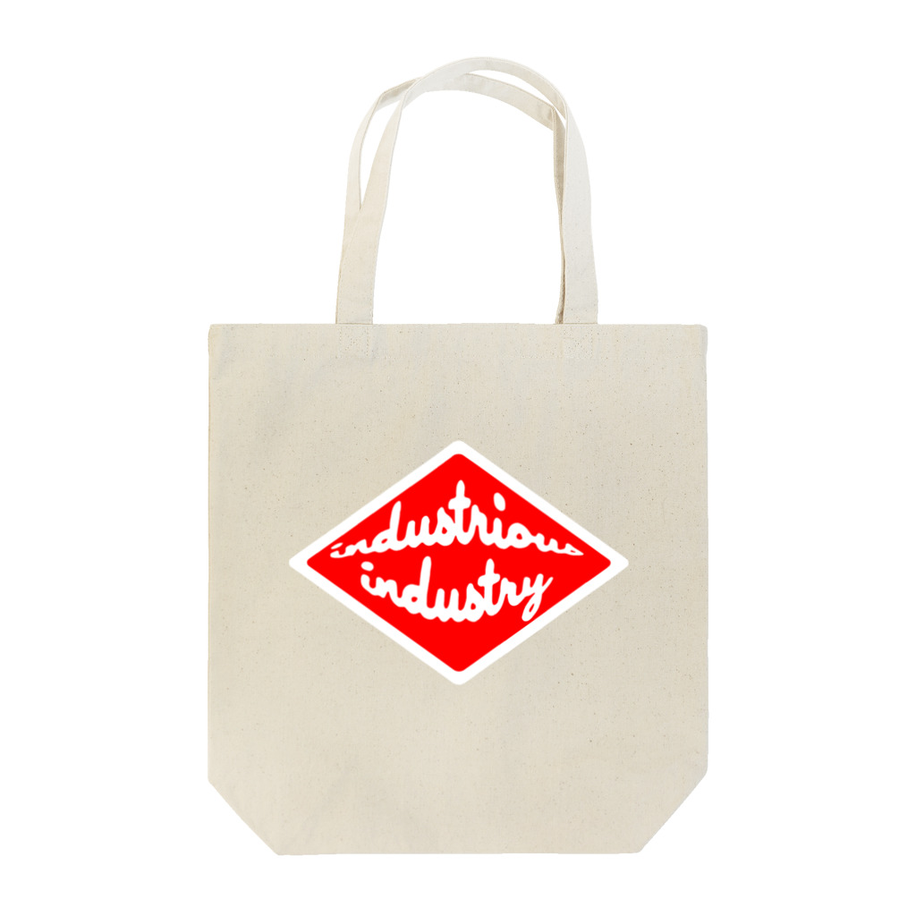 industrious industryのRED LOGO トートバッグ