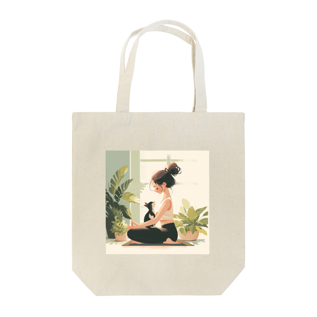 北欧ねこの瞑想猫 Tote Bag