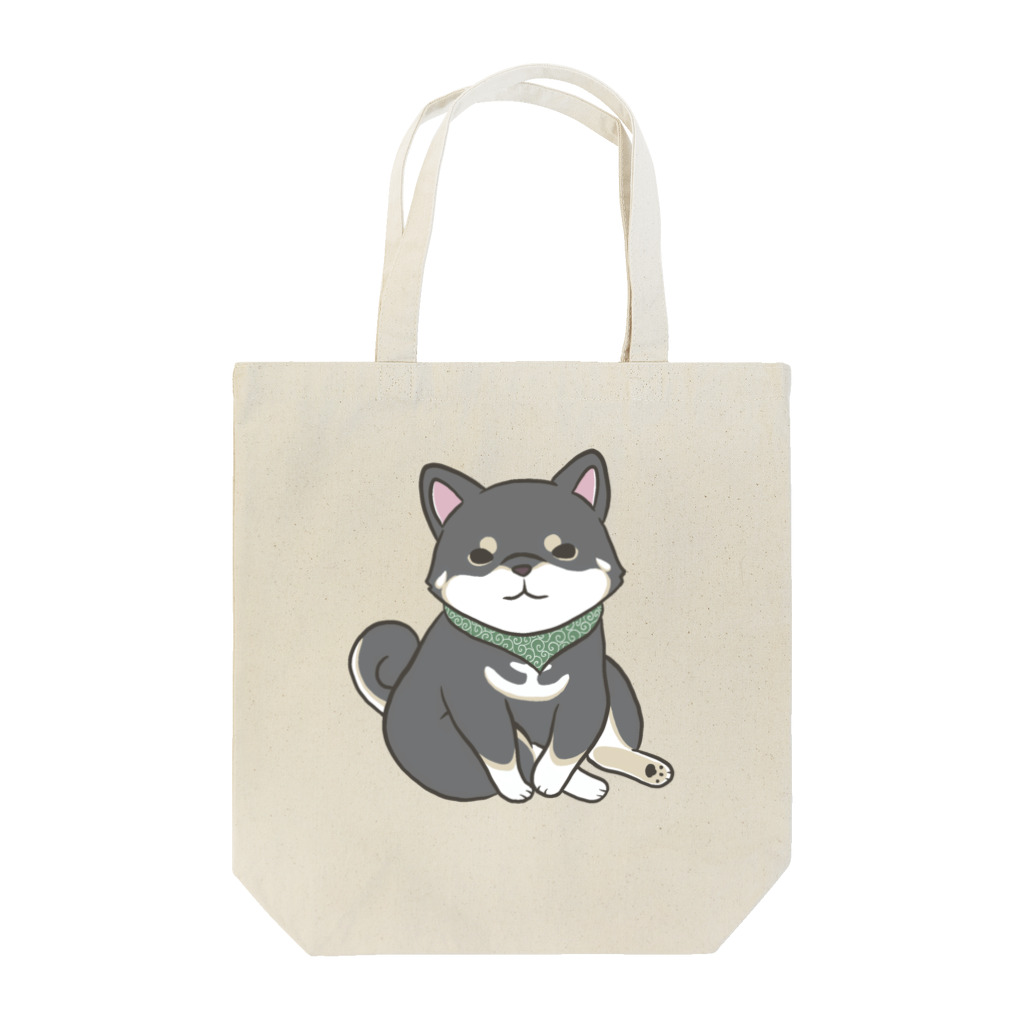 Torafare(yamachaYuka)の黒柴のしずく Tote Bag