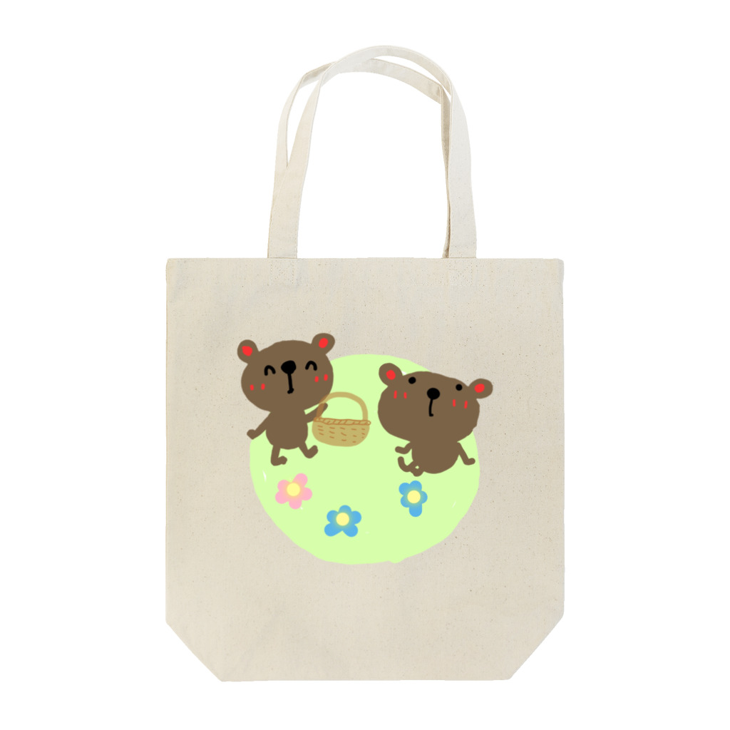 ワックマちゃんのわっくま　くまの花摘み Tote Bag