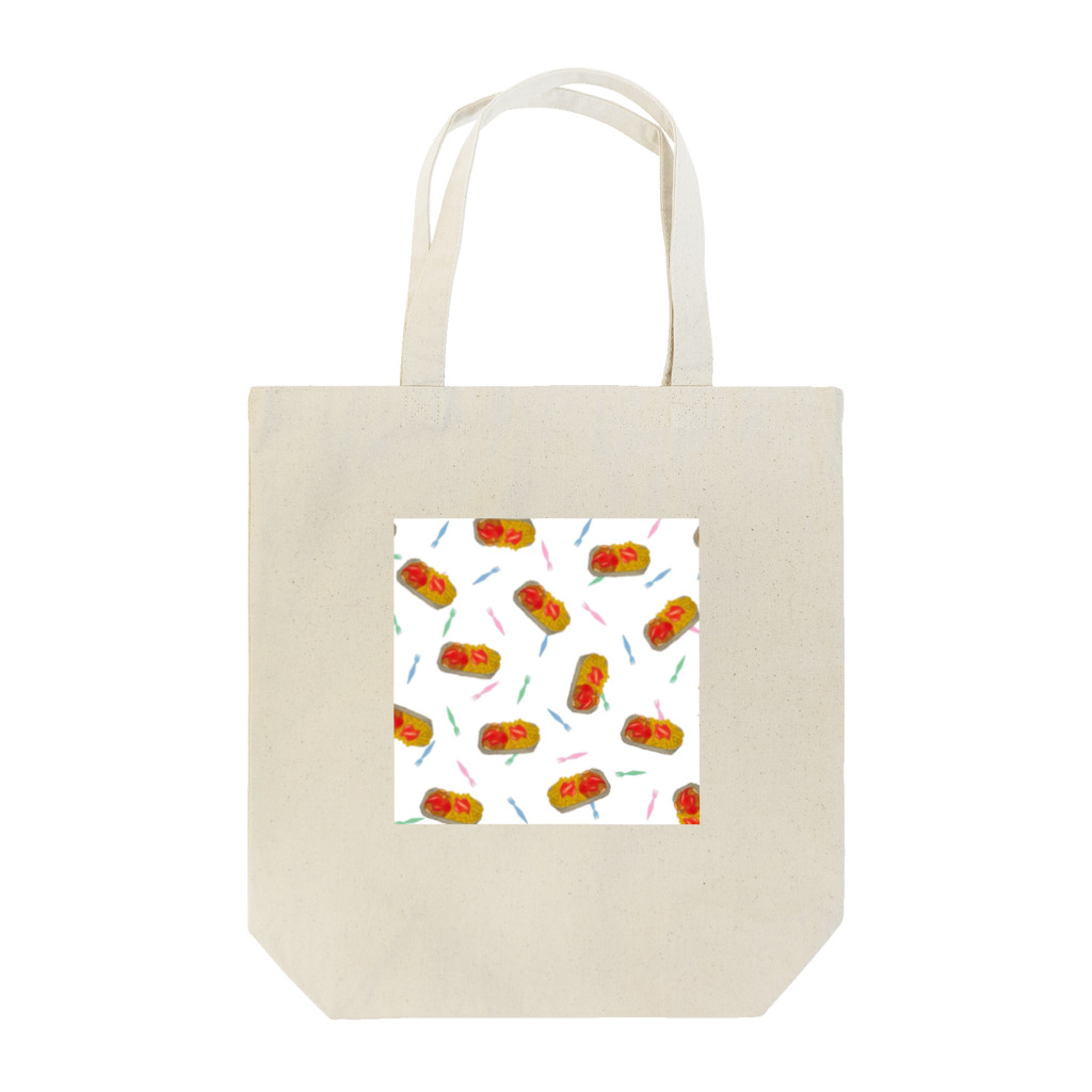 Alles Liebeのカリーヴルスト総柄 Tote Bag