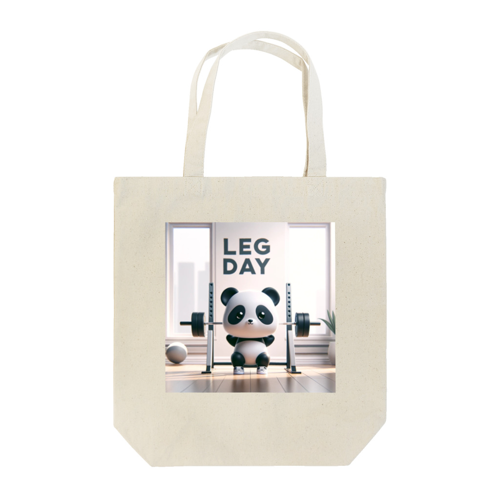 サウナマッチョの筋トレパンダ　Leg Day Tote Bag