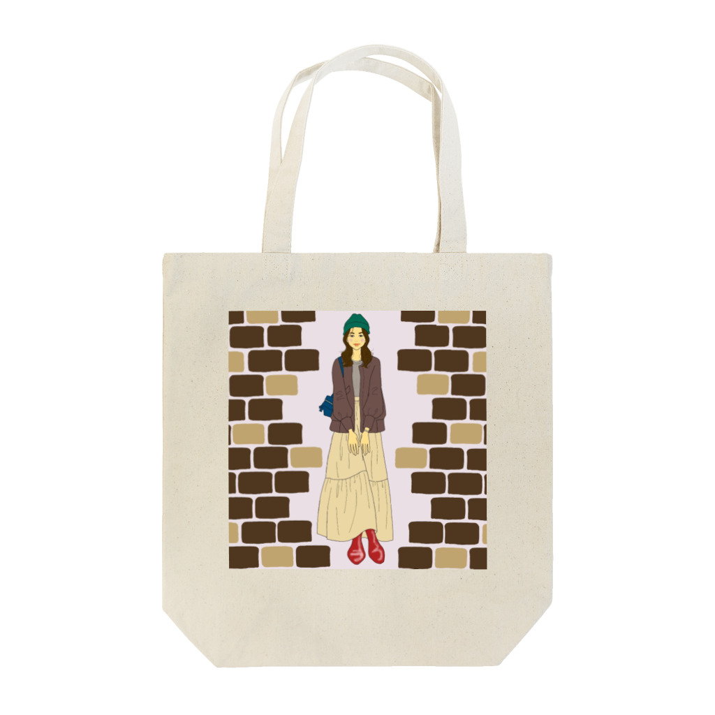yuufのchocolate-brown brick Tote Bag