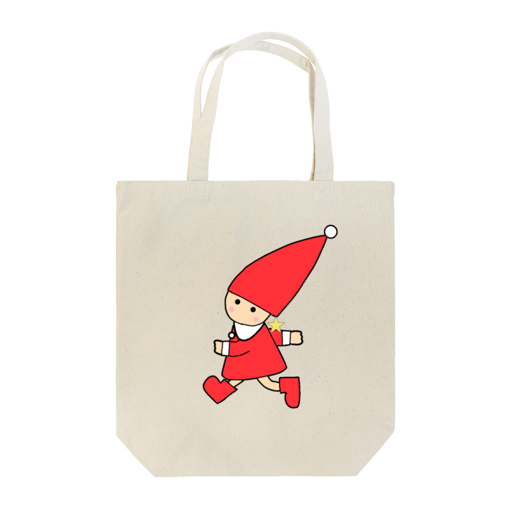 たま屋の赤い帽子ののえるちゃん  走る Tote Bag