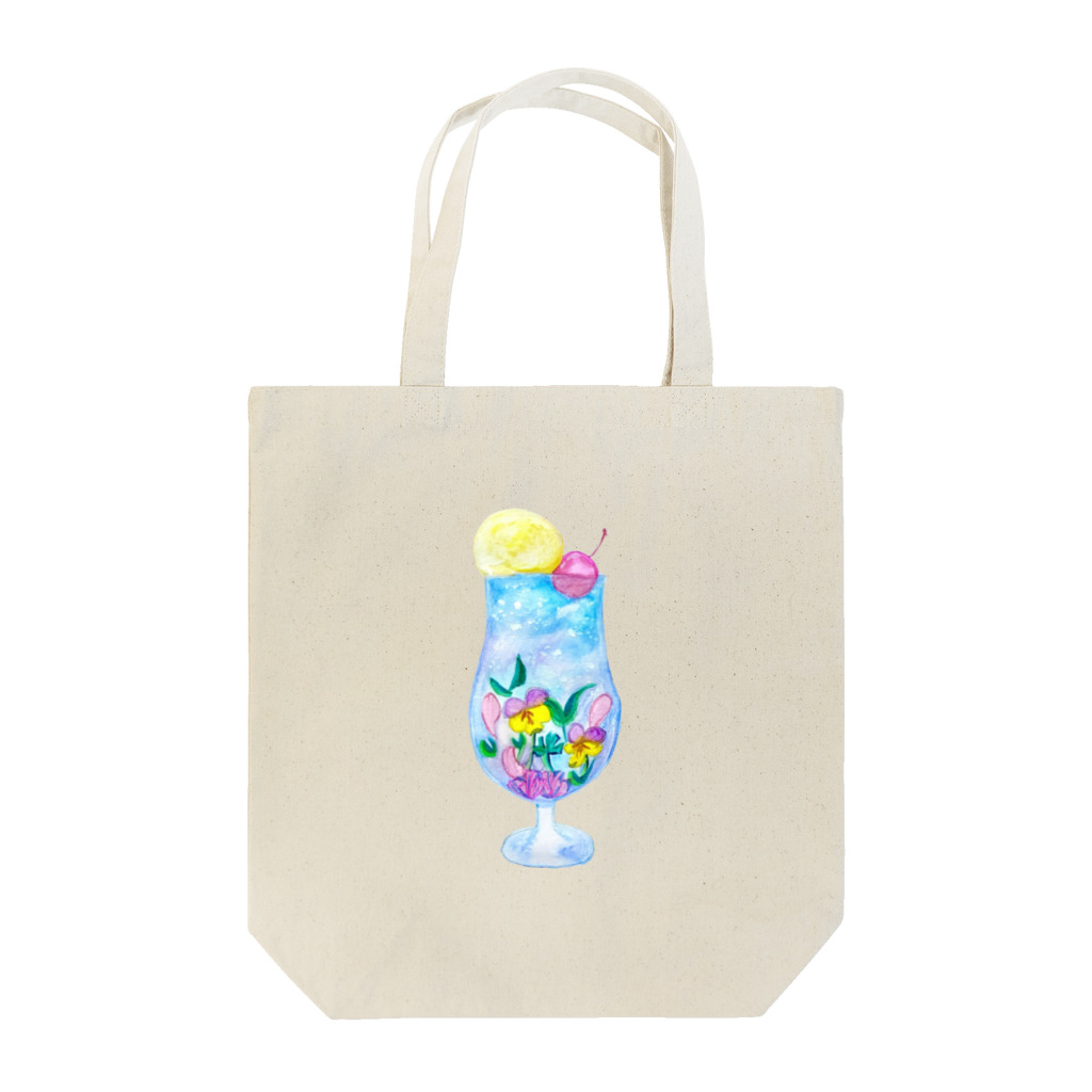 Uneのクリームソーダ｜flower soda Tote Bag