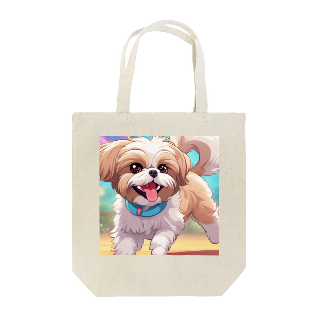 happiness_shopの踊るかわいいシーズー犬 Tote Bag