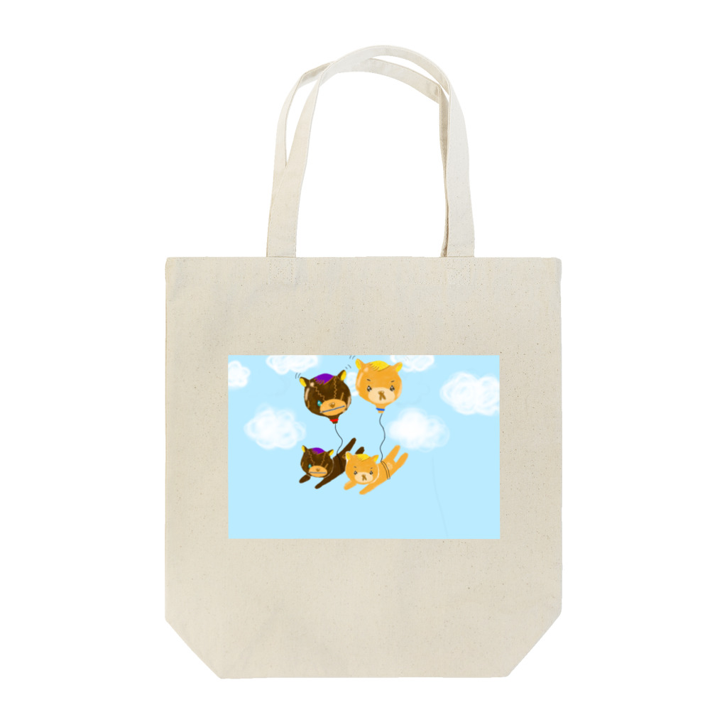 くまのマーク&マクセニのお空をお散歩♬ Tote Bag