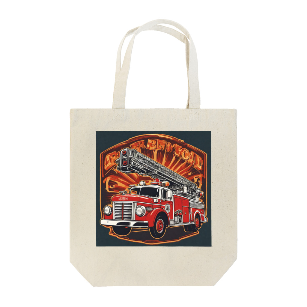 ビッグスマイルライフのレトロはしご車 Tote Bag