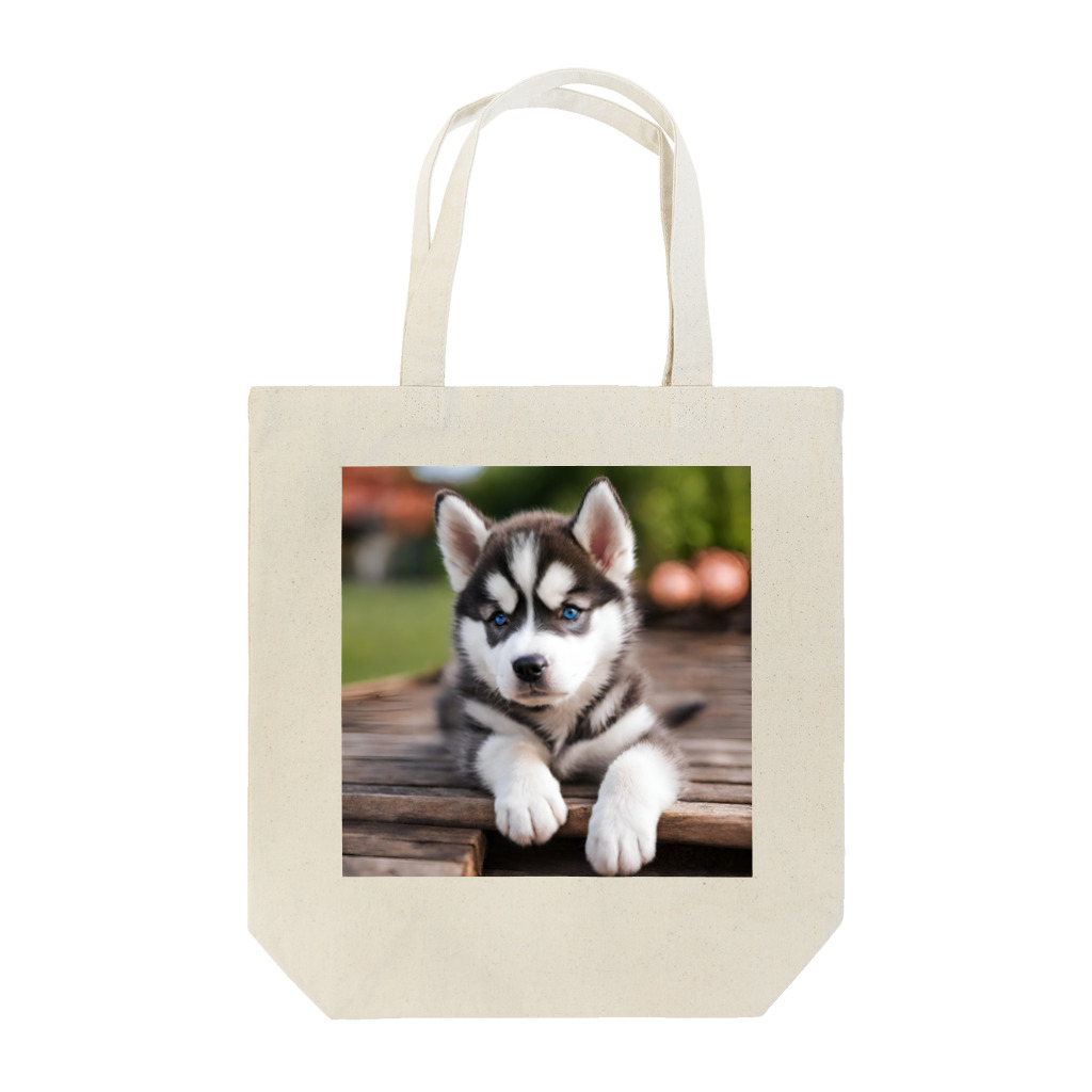 Kybeleのシベリアンハスキーの子犬のグッズ Tote Bag