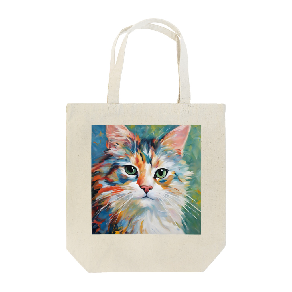 Moff-Animal'sの絵の具猫 Tote Bag