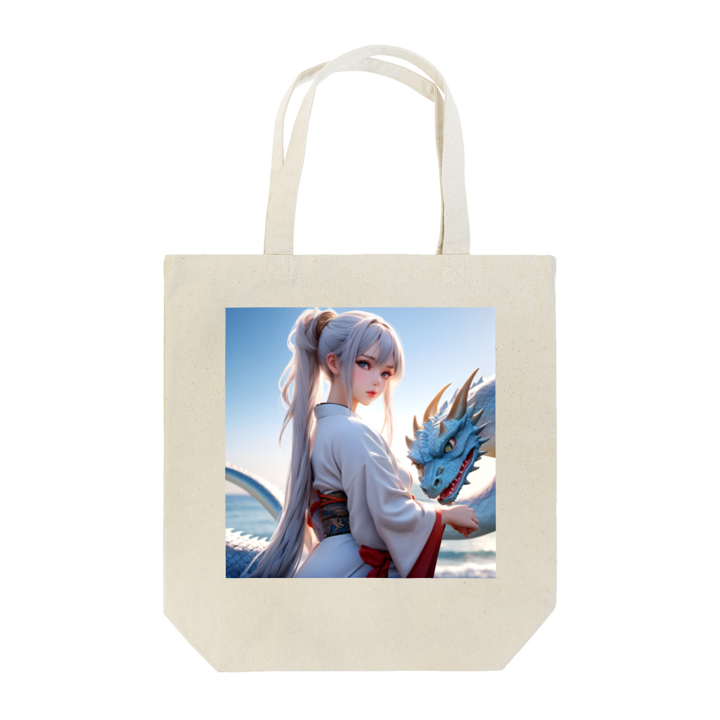 スカ次郎ショップの白髪和服美女シリーズ0002 Tote Bag