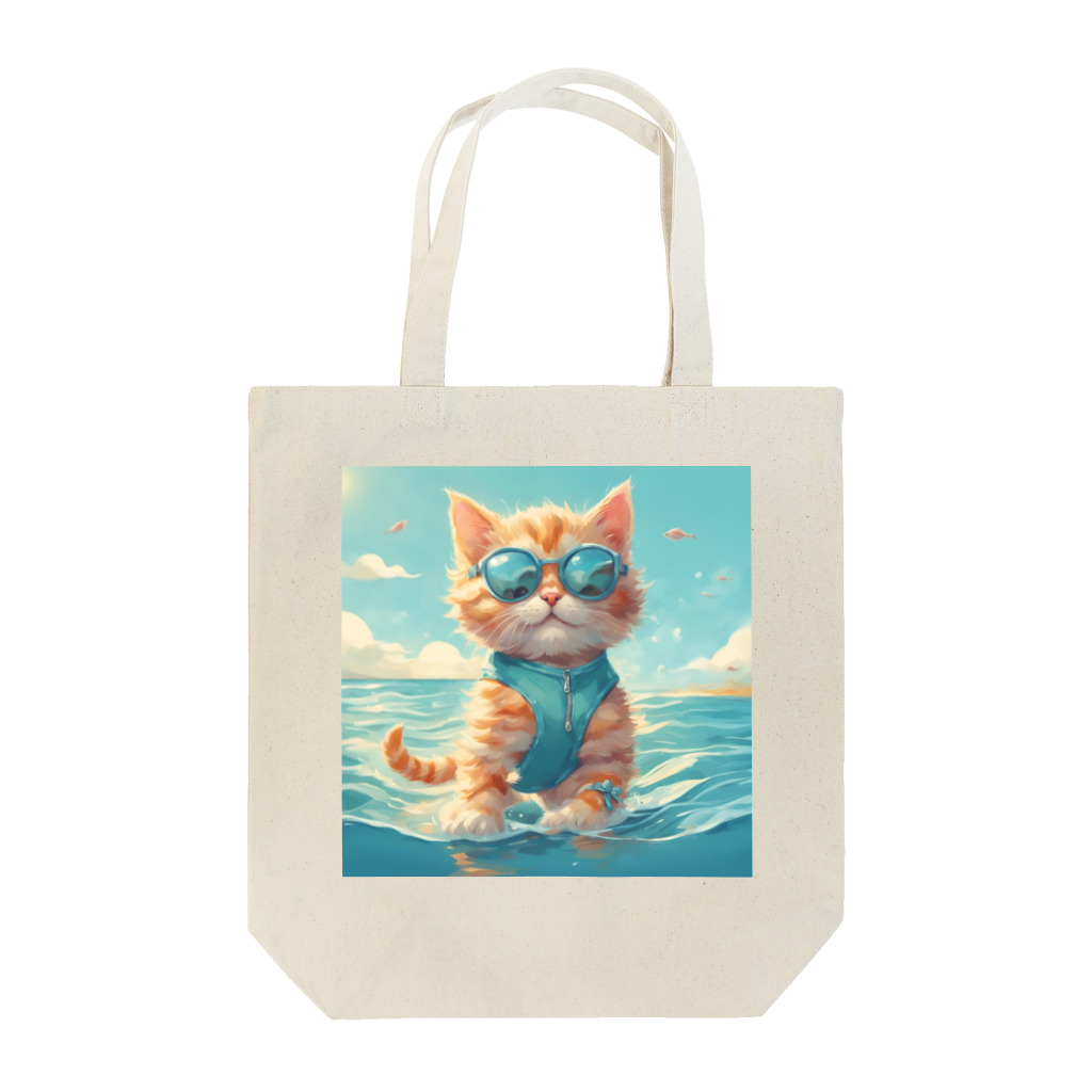 Ojisanlifeの海の子猫 トートバッグ