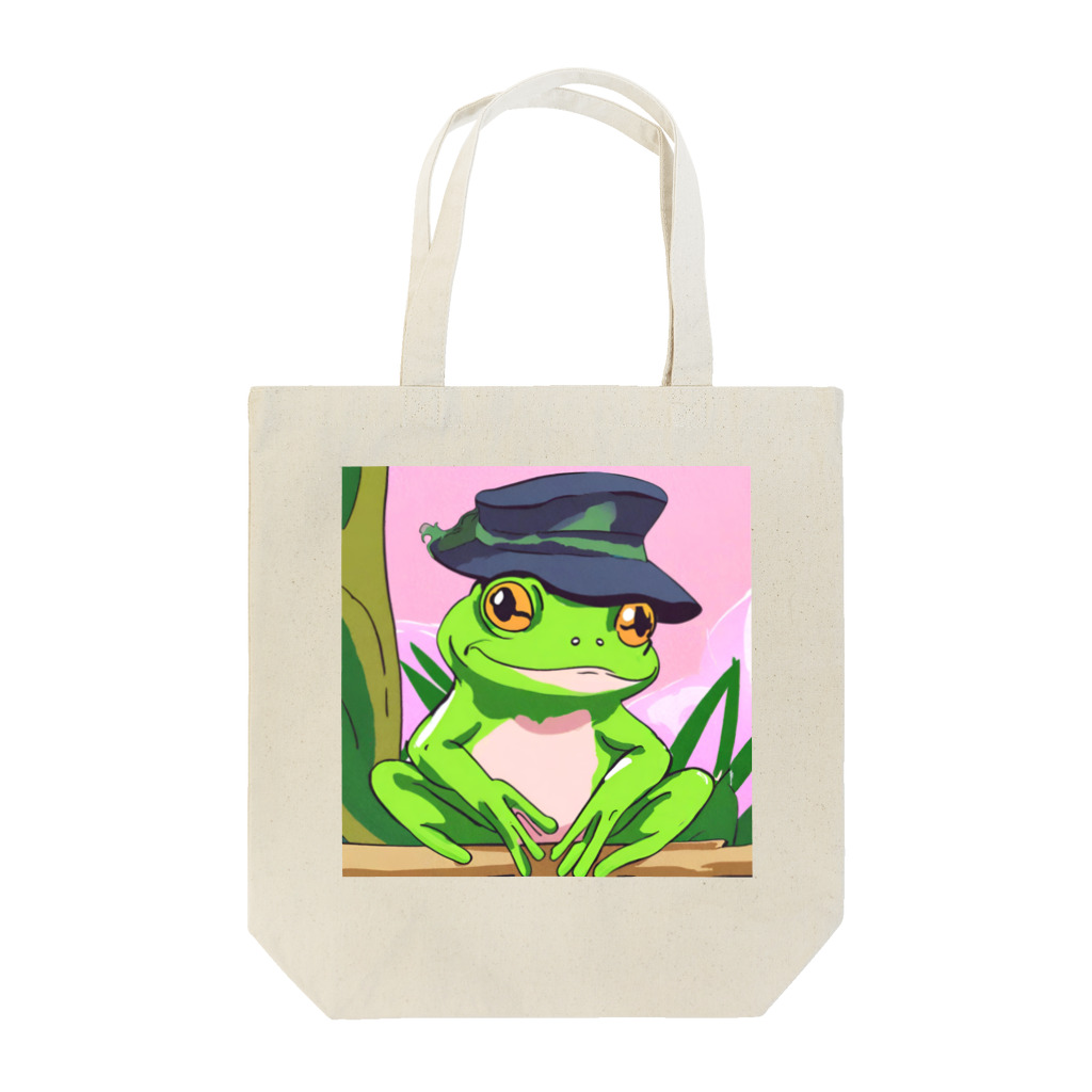 Louvreの帽子のカエルくん Tote Bag