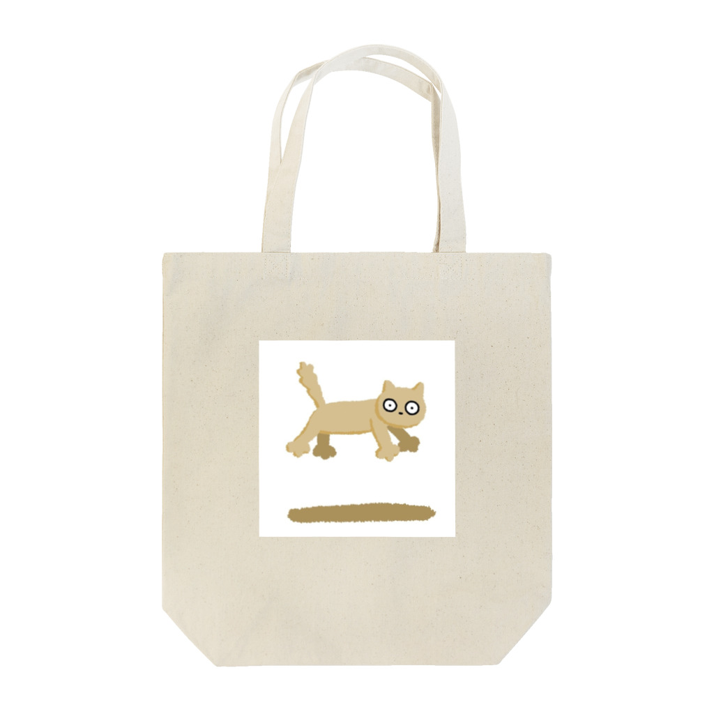 KAGO @旅するイラストレーターのびっくりしたネコ Tote Bag