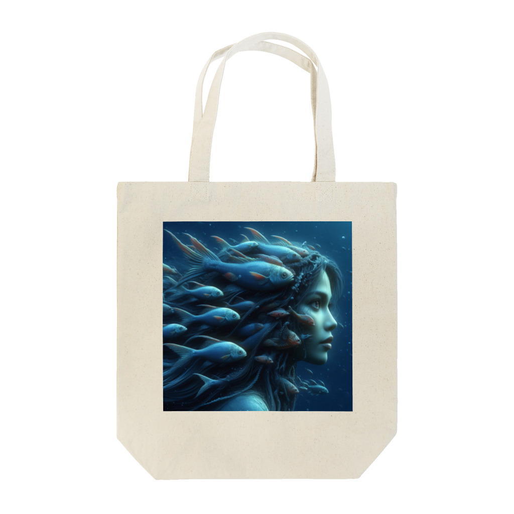 末田の魚群の女王 Tote Bag