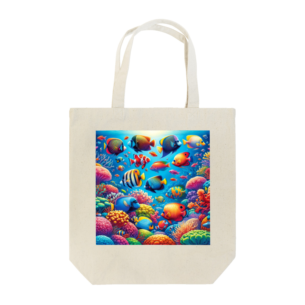 raio-nの熱帯の楽園 - 色鮮やかな魚の世界 トートバッグ