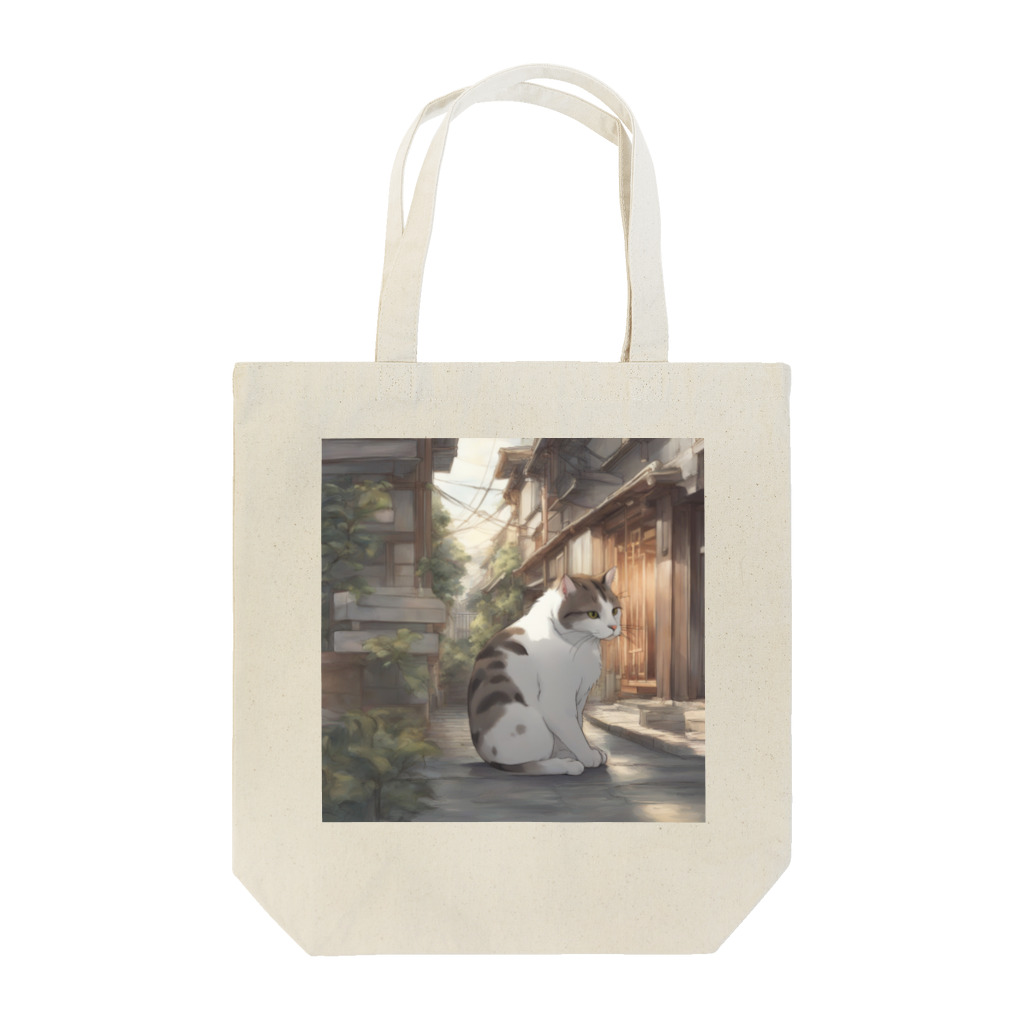 猫専門店　まるまるねこの懐かしい雰囲気に包まれた猫のアートプリント Tote Bag