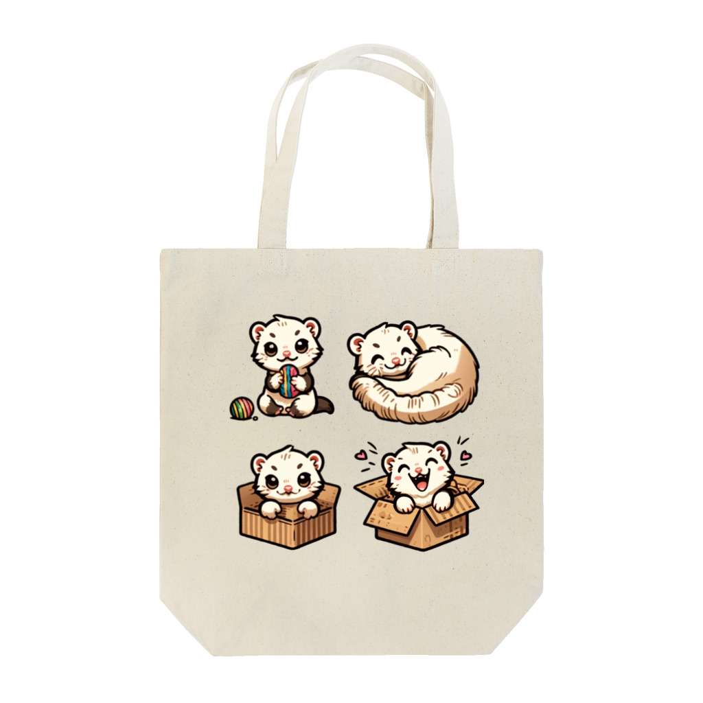 trypsin8080のかわいいフェレットおはよう！！ Tote Bag