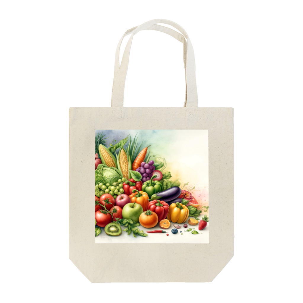 yukimayo’sの水彩画風野菜たち Tote Bag