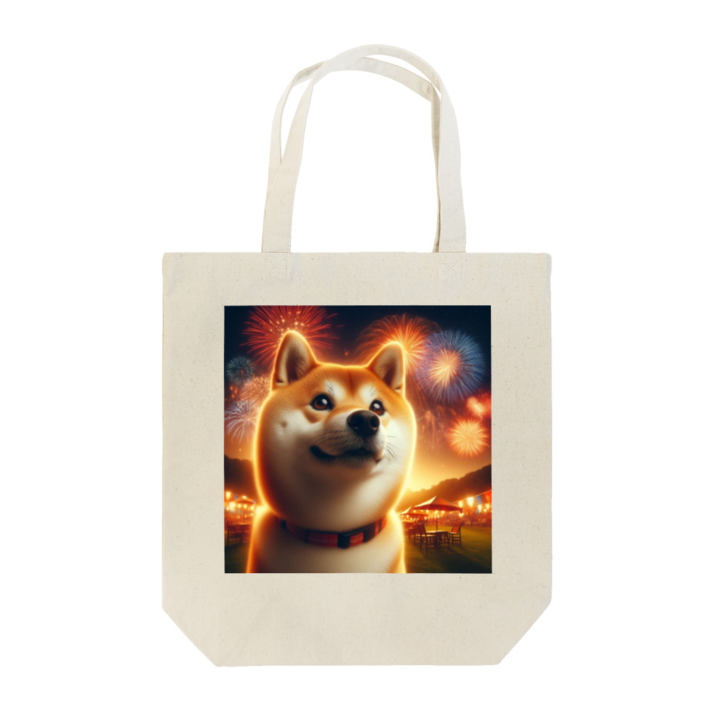 ANTARESの柴犬、花火を見る Tote Bag