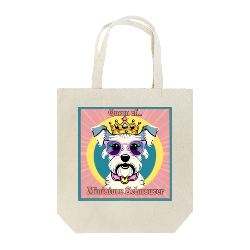 めそぽのQueen of Miniature Schnauzerのミニチュアシュナウザー Tote Bag