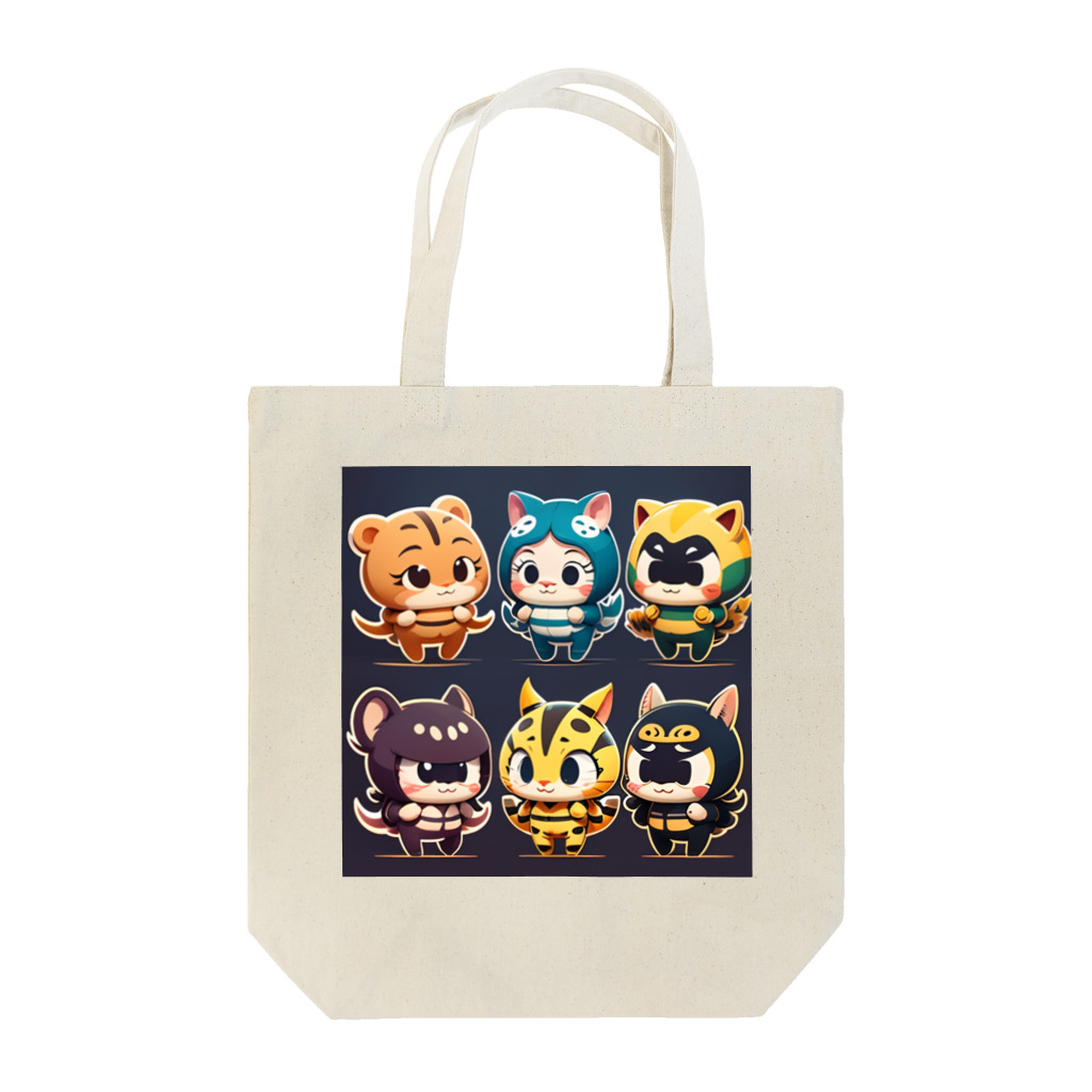 可愛い存在まじ癒しのイカネコレンジャーズ Tote Bag