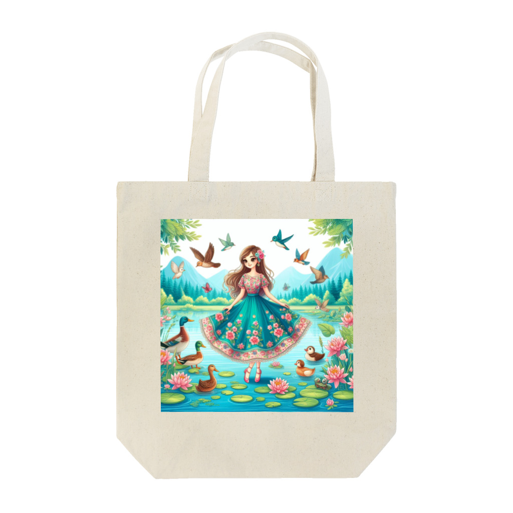 潮風の湖に佇む少女2 Tote Bag