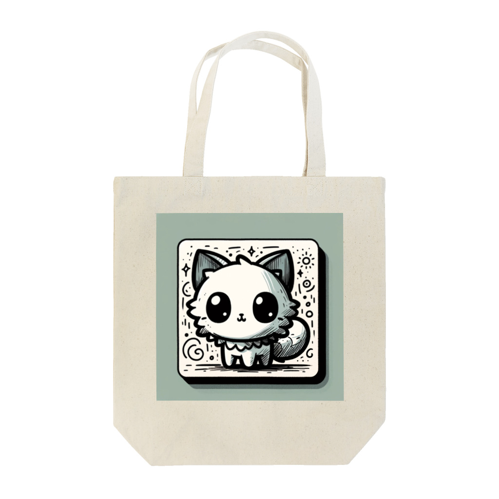 にゃんラボの落書きにゃんこシリーズ　コースターっぽい猫 Tote Bag