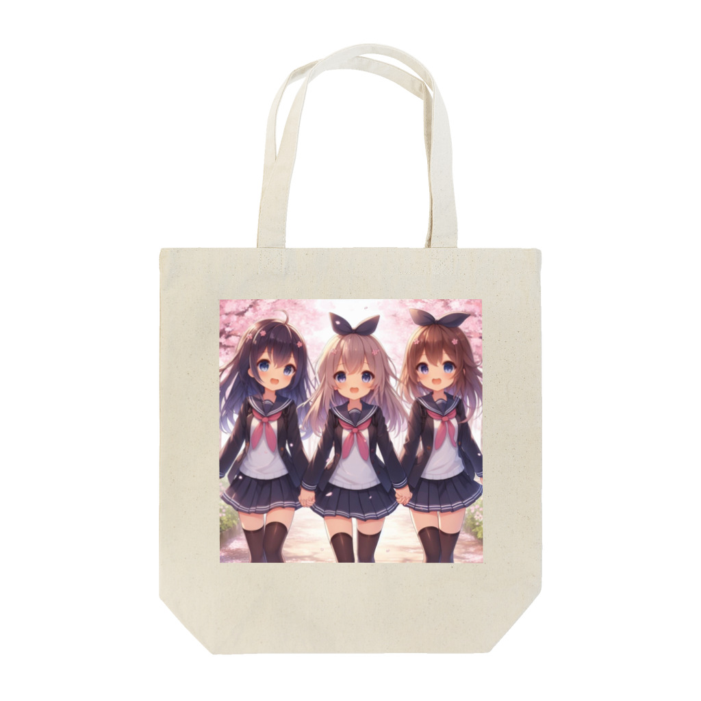 【AI】アルゴリズムアトリエ【デザイン】のAIが作った可愛い女の子 Tote Bag