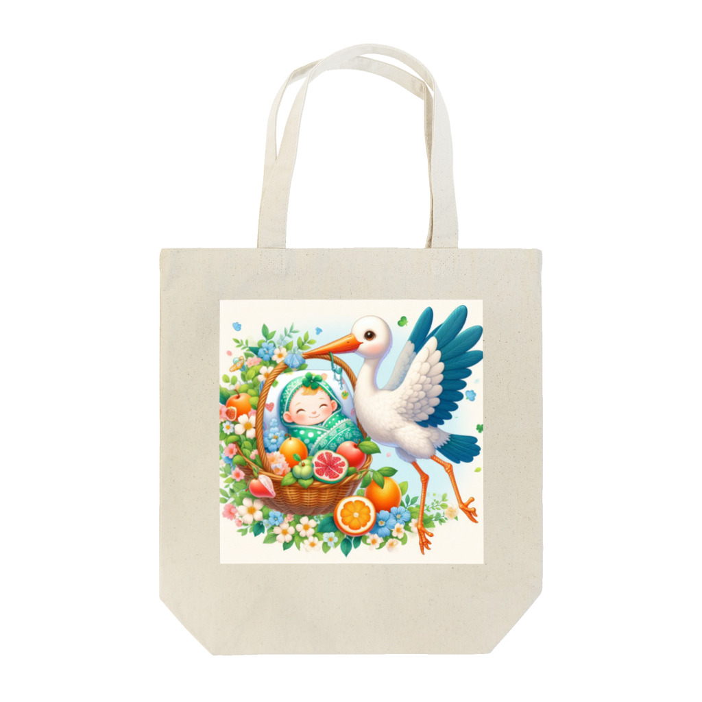 Kai🐚の幸せを呼ぶコウノトリ2/Stork of Happiness2 Tote Bag