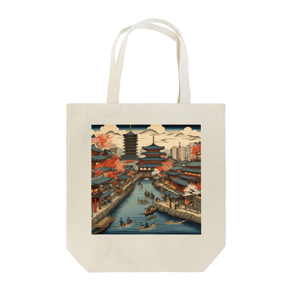 日本の風景 COOL JAPANの日本風景、日本の街並み Tote Bag