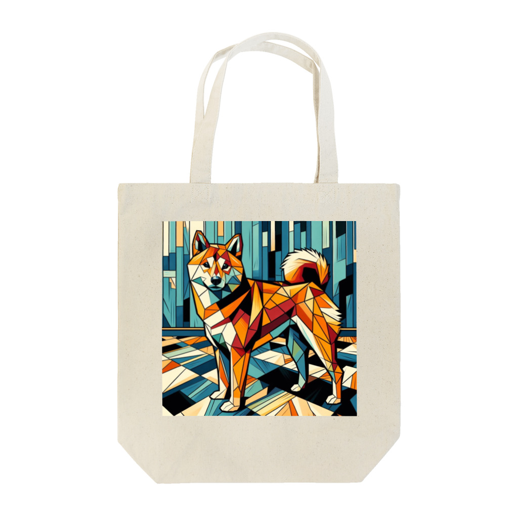 柴とか柴とか柴とか柴犬。のキュビズムのしばいぬ。 Tote Bag