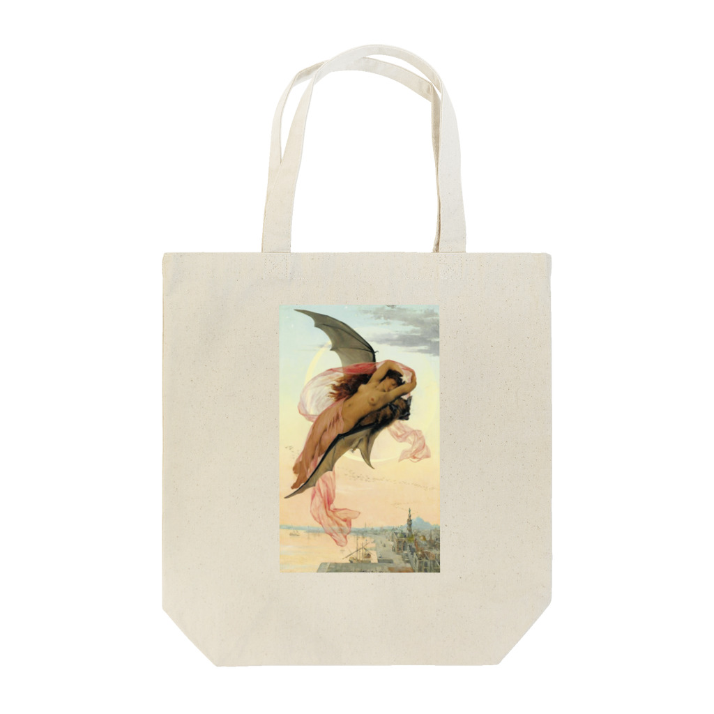 夢見る西洋絵画のガブリエル・フェリエール「月明かりに照らされた夢」 Tote Bag