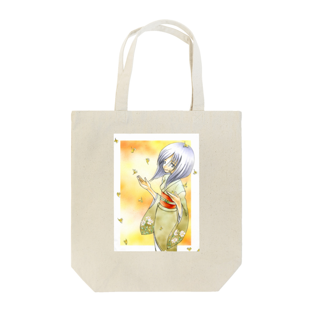 そうびょうの銀杏舞う大和撫子 Tote Bag