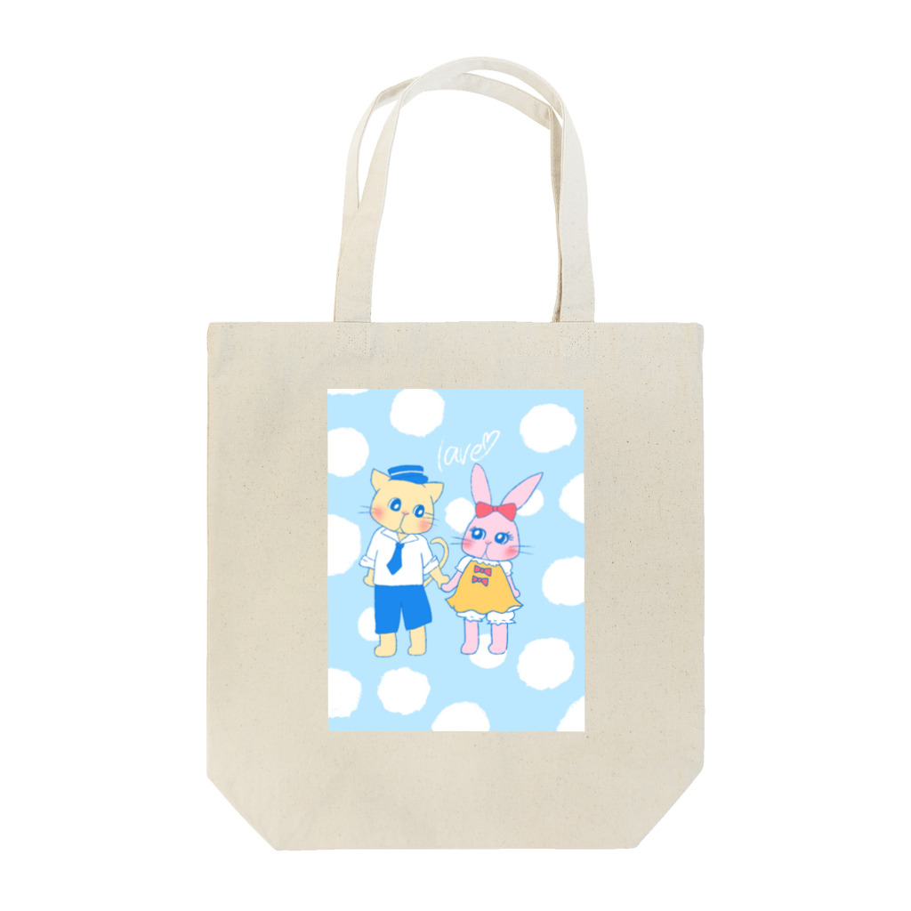 shizukuの猫くんとうさぎちゃん Tote Bag