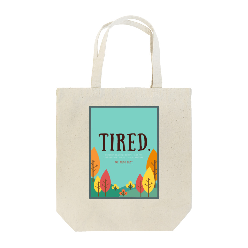 tired.のtired. オータムB Tote Bag