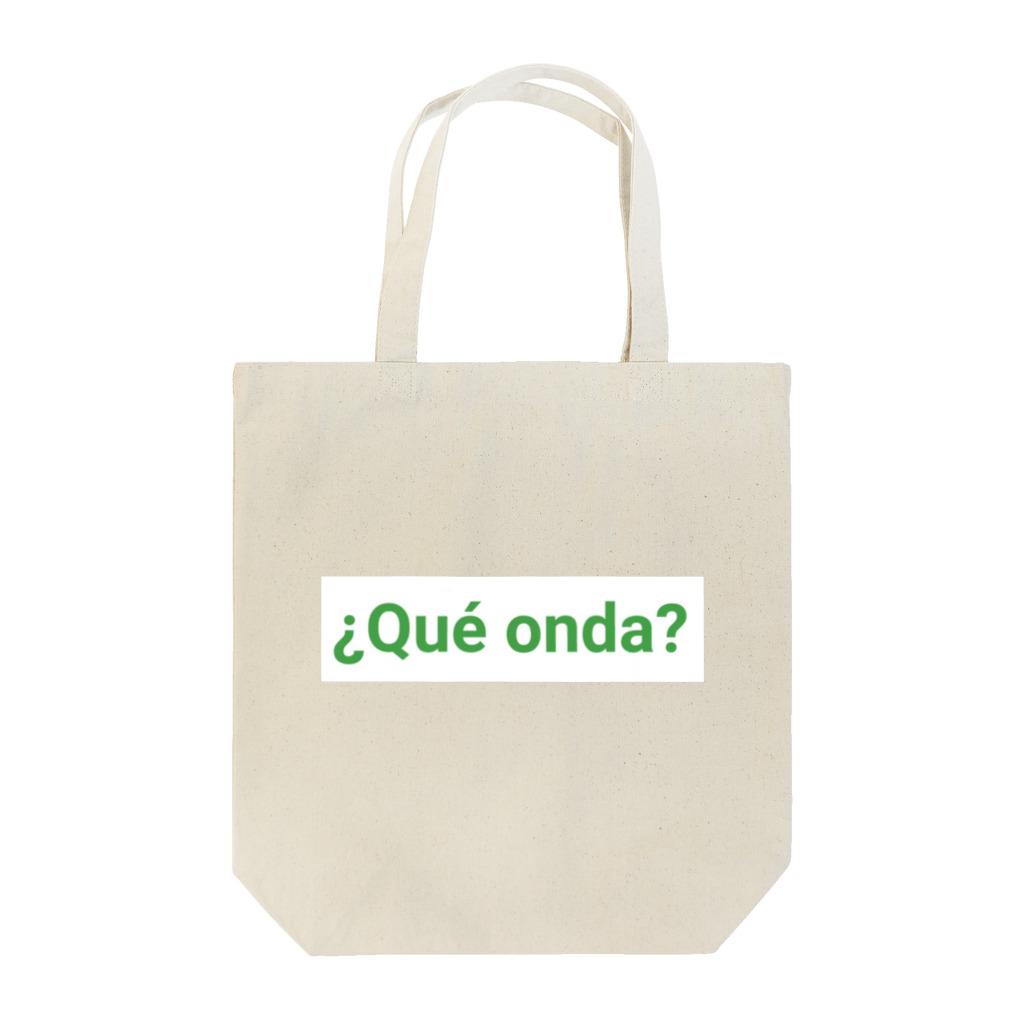 ラテン系和訳 Traducción de músicaの¿Qué onda? メキシコのスペイン語 Tote Bag