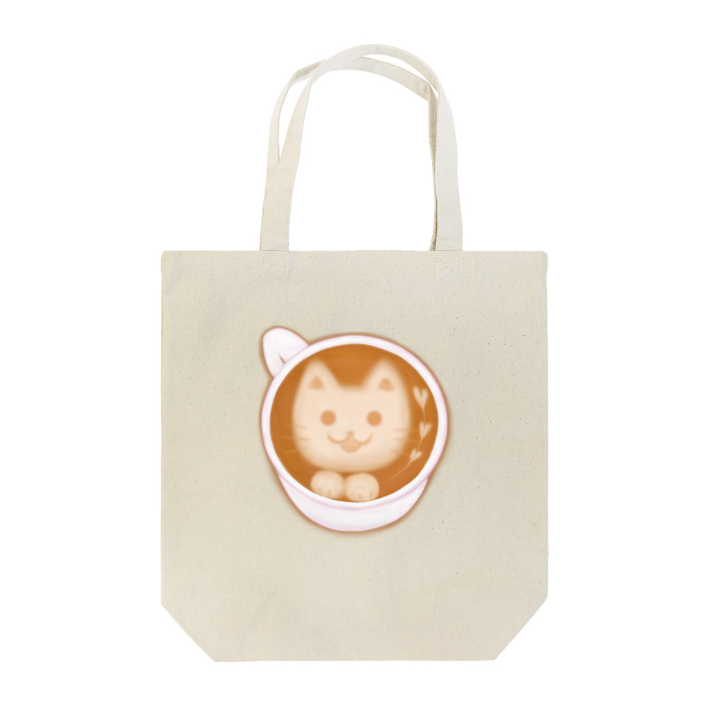 ねこなつ堂の猫ラテアート Tote Bag