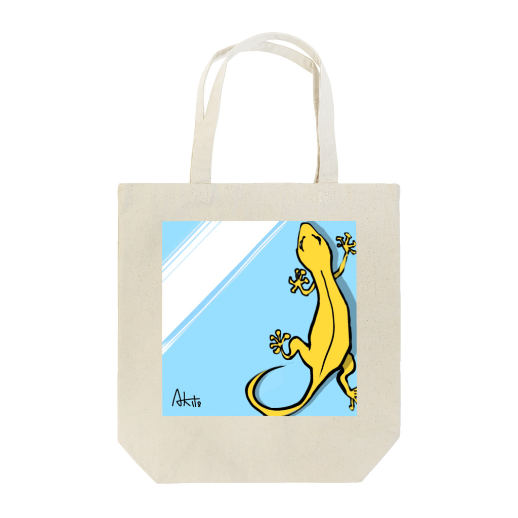 ミニマムアニマルアートの窓の内側にハウスキーパー君 Tote Bag