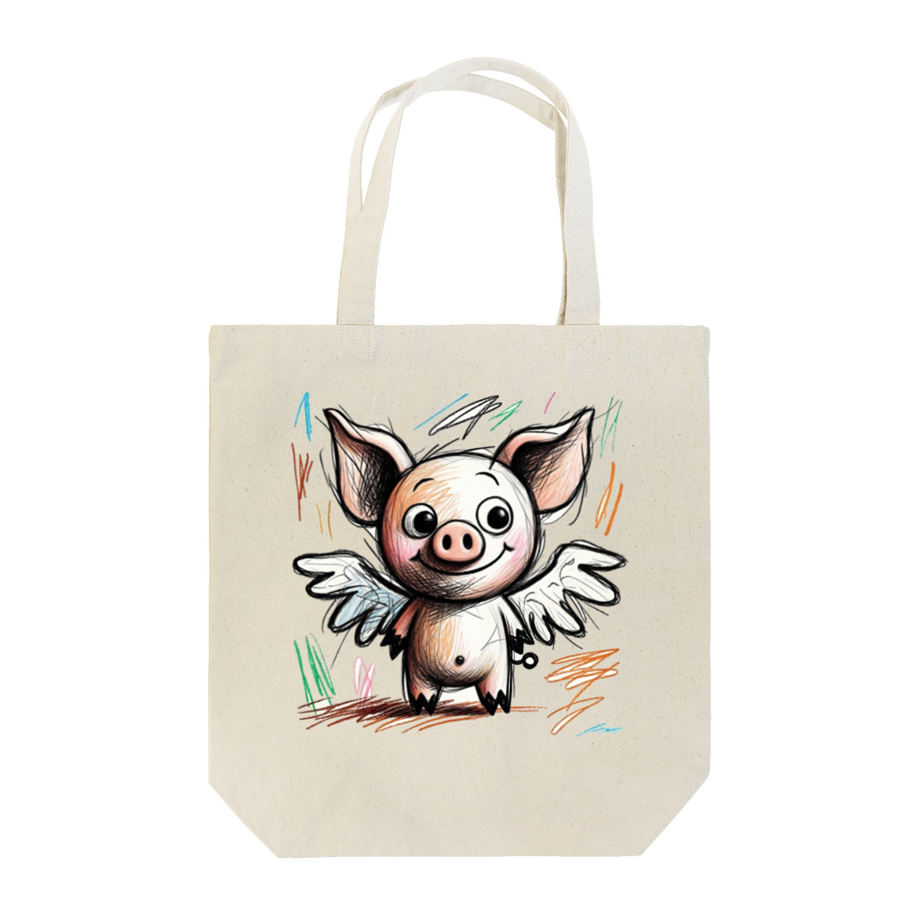 リトルスタイルズ　パパママ&子ども服の飛べる豚はただものじゃない Tote Bag