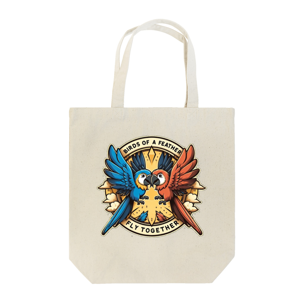 【exomix】の【exomix】Wコンゴウインコ-<FLY TOGETHER> Tote Bag