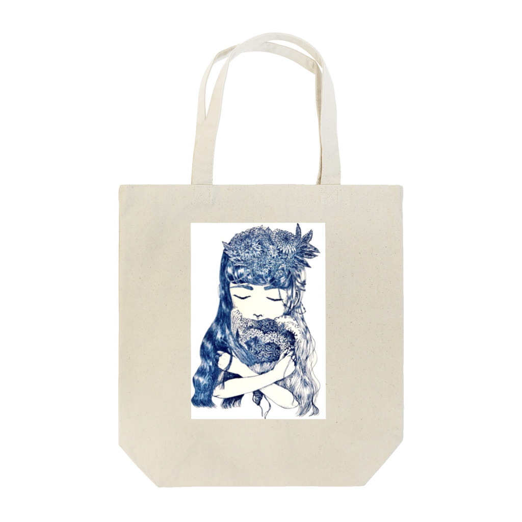 ふぁんしーこども画伯のせかいのケイトウの花束 Tote Bag