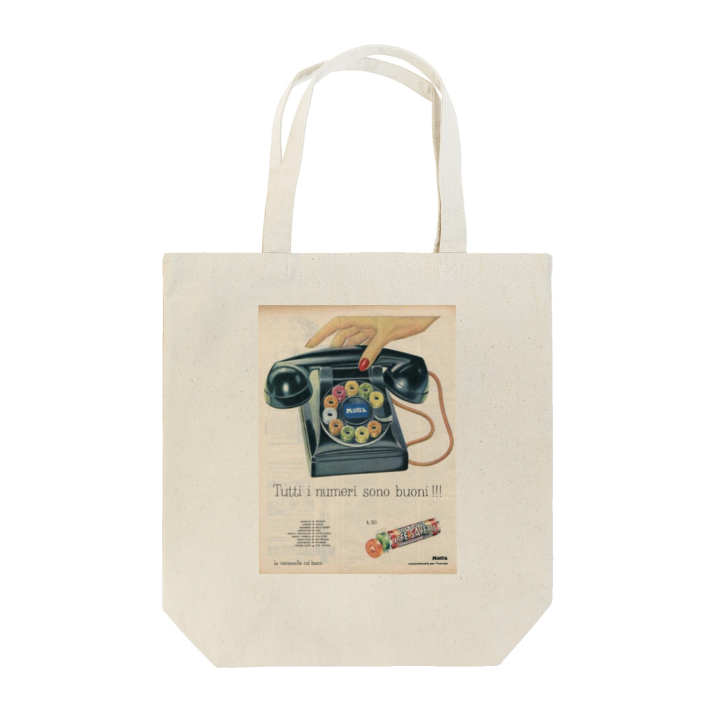 YS VINTAGE WORKSのイタリア　電話ドロップ飴 Tote Bag