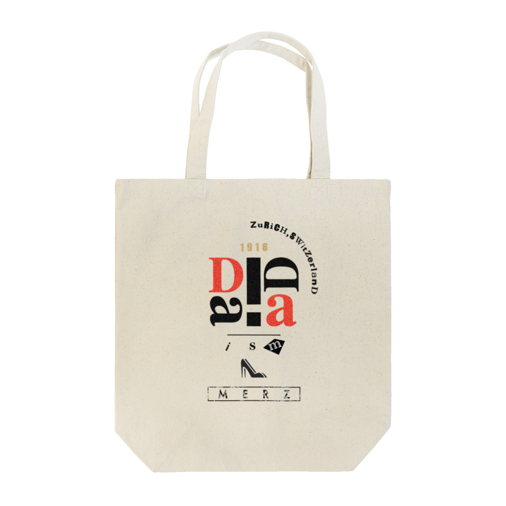 No.30_DesignWorks typographyのDadaism art Typography Design Tote Bag