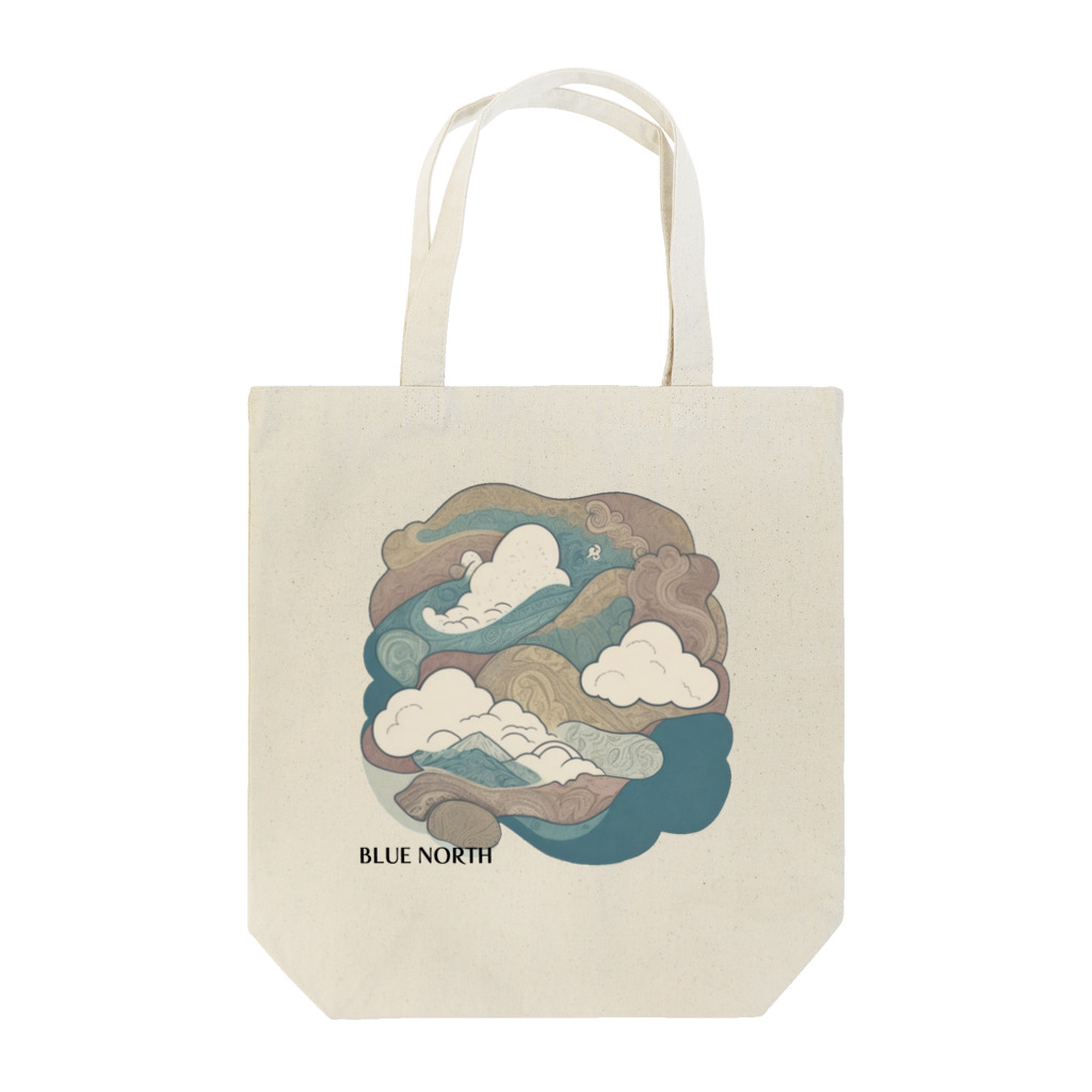 aokitaの【BLUE NORTH】空模様デザイン Tote Bag