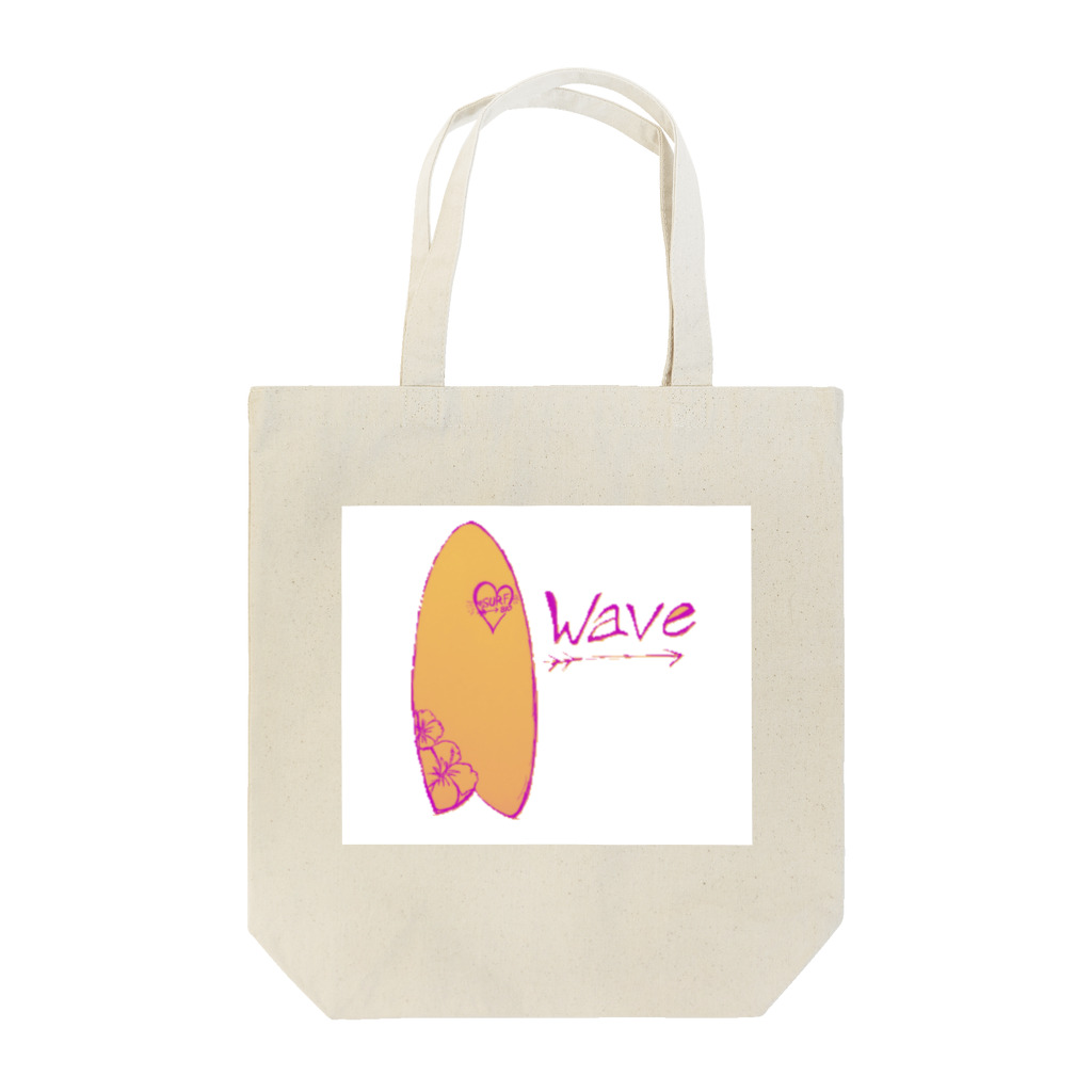 SURF810のグラデーション サーフボード♡ハイビスカス Tote Bag